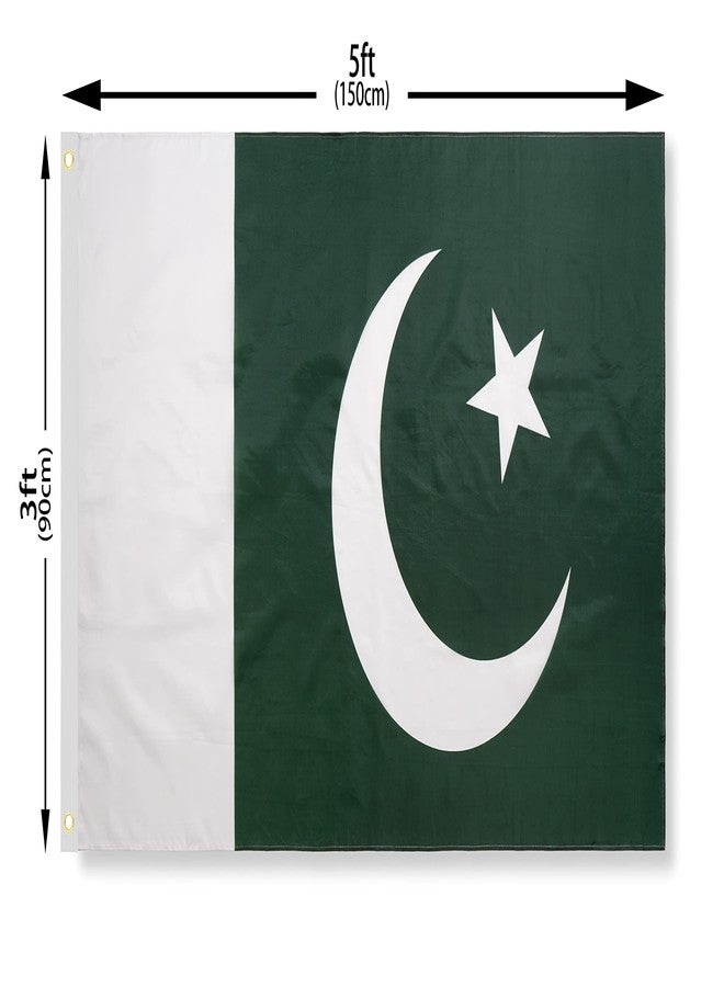 DANF FLAG DANF Pakistan Flag 3ftx5ft Polyester PAKISTANI National Banner - Image 4